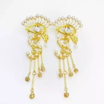 Винтажные серьги с бахромой Devil S Eye, преувеличенные серьги для женщин золотой