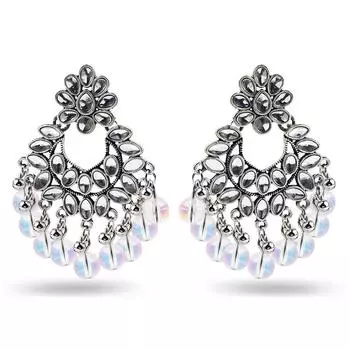 Винтажные серьги с бахромой из материала, темпераментные женские индивидуальные универсальные серьги, серьги для отпуска, Ид аль-Фитр Лассер Байрам