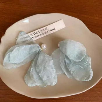 Винтажные серьги с длинной кисточкой в виде цветка для женщин, милые шифоновые серьги-подвески с темпераментом, для вечеринки, свадьбы, пляжа аэро