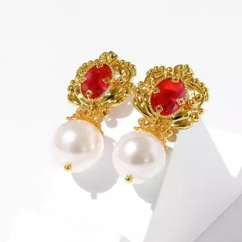 Винтажные серьги с изумрудами и драгоценными камнями, серебряные иглы, позолоченные настоящим золотом, универсальные серьги-гвоздики с жемчугом, женская мода изумрудный