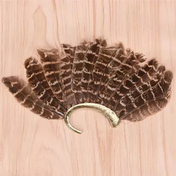 Винтажные серьги в стиле панк-рок, модные серьги-клипсы с перьями и манжетами