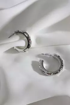 Винтажные серебряные серьги-кольца