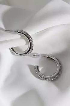 Винтажные серебряные серьги-кольца