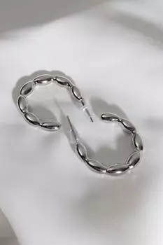 Винтажные серебряные серьги-кольца