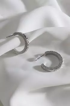 Винтажные серебряные серьги-кольца