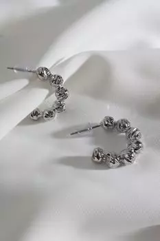 Винтажные серебряные серьги-кольца