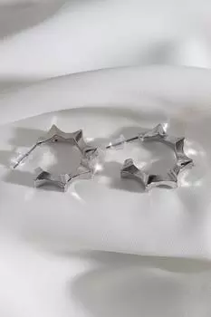 Винтажные серебряные серьги-кольца