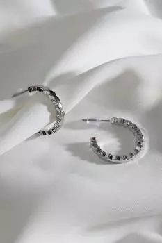 Винтажные серебряные серьги-кольца