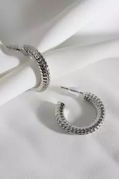 Винтажные серебряные серьги-кольца