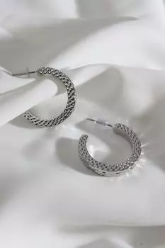 Винтажные серебряные серьги-кольца