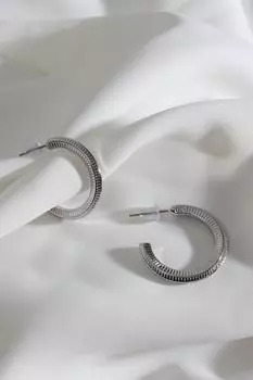 Винтажные серебряные серьги-кольца