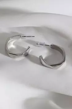 Винтажные серебряные серьги-кольца