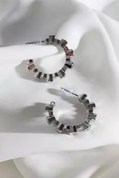 Винтажные серебряные серьги-кольца