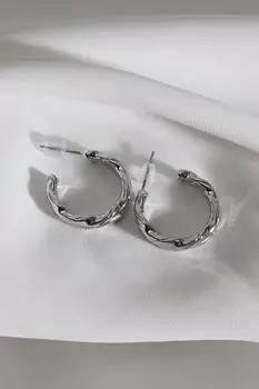 Винтажные серебряные серьги-кольца