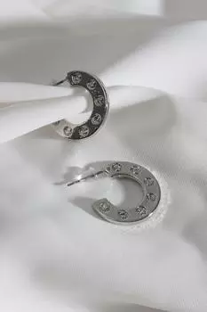 Винтажные серебряные серьги-кольца