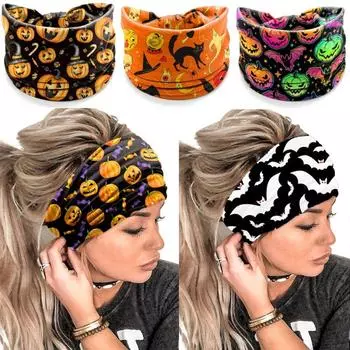 Винтажные широкие повязки на голову с узлом, эластичная мягкая бандана, новый тюрбан для девочек Style 2