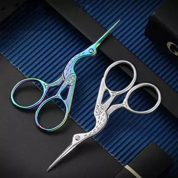 Винтажные швейные ножницы «Аист» из нержавеющей стали с острым лезвием, ножницы «Журавли» из металла, портной серебряный