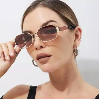 Винтажные солнцезащитные очки для женщин и мужчин, брендовые дизайнерские ретро металлические прямоугольные солнцезащитные очки, женские и мужские популярные черные очки