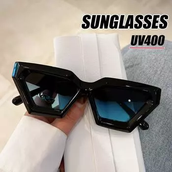 Винтажные солнцезащитные очки «кошачий глаз», женские квадратные солнцезащитные очки большого размера, женские брендовые дизайнерские очки в стиле ретро, модные очки culos De Sol