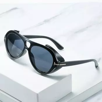 Винтажные солнцезащитные очки-пилоты, женские роскошные желтые солнцезащитные очки с крутым щитком по бокам