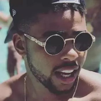 Винтажные солнцезащитные очки в стиле панк, мужские ретро в круглой металлической оправе, женские солнцезащитные очки, модные очки UV400 серый/чёрный