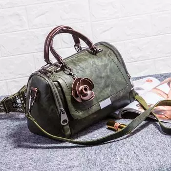 Винтажные сумки через плечо Boston для женщин, сумка через плечо из искусственной кожи, роскошная сумка-мессенджер