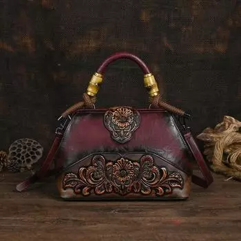 Винтажные сумки через плечо для женщин, литературная тисненая сумка для дам, подарочный кошелек, женские сумки из искусственной кожи 29-11-20CM