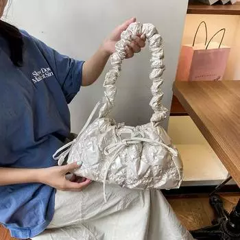 Винтажные сумки через плечо для женщин, плиссированные сумки-облака, дорожные сумки большой вместимости