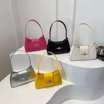 Винтажные сумки через плечо из искусственной кожи для женщин, классические женские сумки, повседневные женские сумки под мышкой бежевый