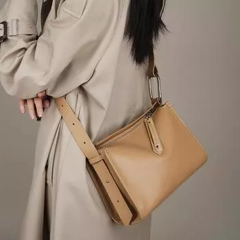 Винтажные сумки из натуральной кожи с подушкой на плечо Corssbody для женщин, модные дизайнерские сумки с широким ремешком, маленькие женские сумки