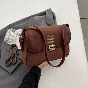 Винтажные сумки из нубуковой кожи, женские сумки через плечо на осень-зиму, большая вместимость, повседневные сумки в стиле темперамент