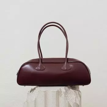 Винтажные сумки подмышками женские из коровьей кожи большой вместимости декоративная сумка для боулинга на одно плечо (30cm<Max Length<50cm) чёрный