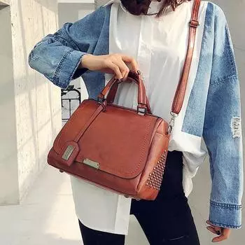 Винтажные сумки с заклепками, женская сумка из искусственной кожи, сумка через плечо с блестками, дизайнерские женские кожаные сумки, роскошная женская сумка