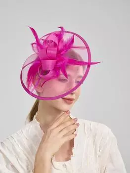 Винтажные свадебные сетчатые аксессуары для волос Xiyin перо головной убор цветок свадебная вечеринка чаепитие скачки фестиваль головной убор розы красного