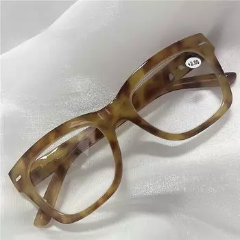 Винтажные сверхлегкие очки для чтения, модные мужские и женские квадратные очки, оправа для чтения, женские черные, синие очки, оправа для очков +100 150 350 +100