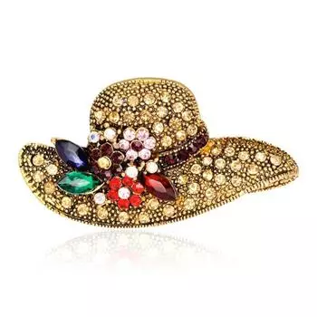 Винтажные темпераментные цветочные шляпы от солнца броши для женщин и девочек универсальные модные аксессуары для одежды изысканные элегантные броши подарки