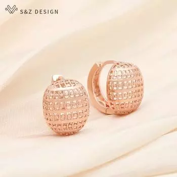 Винтажные темпераментные серьги цвета розового золота в форме яйца, полые металлические серьги-капли для женщин, свадебные элегантные ювелирные изделия, подарок