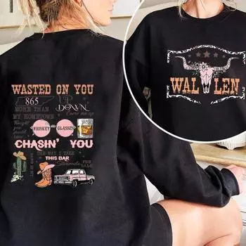 Винтажные толстовки Wallen Western Bundle, пуловер с ковбойской музыкой в стиле кантри, толстовка с капюшоном Wallen Western, ковбойская женская толстовка в стиле ретро, унисекс L
