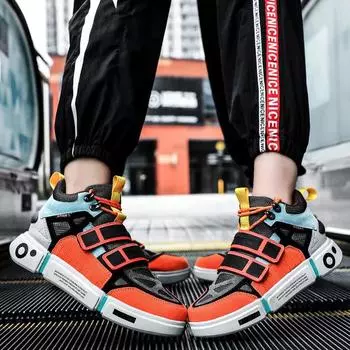 Винтажные туфли для папы в стиле хип-хоп, универсальная спортивная мужская обувь 36 бежевый