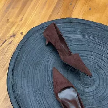 Винтажные туфли-лодочки на низком каблуке для офисной леди, модные туфли с мелким заостренным носком, для танцев, вечеринок, выпускного вечера, женские туфли 34