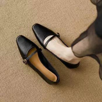 Винтажные туфли Мэри Джейн женские туфли на плоской подошве 2024 года, весна, новые, высокополярные, коричневые, с мягкой подошвой, легкие женские туфли на низком каблуке 35 коричневый