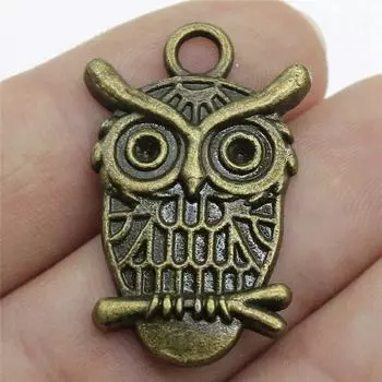 Винтажные украшения для мужчин с подвесками в виде большой совы