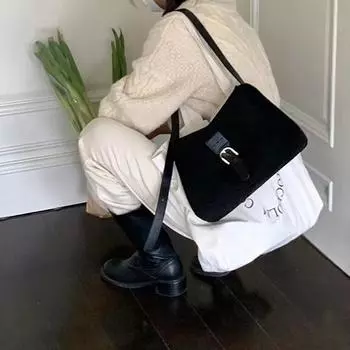 Винтажные универсальные сумки через плечо с одной сумкой через плечо, женские сумки через плечо большой вместимости, повседневные бархатные сумки-мессенджеры для поездок на работу