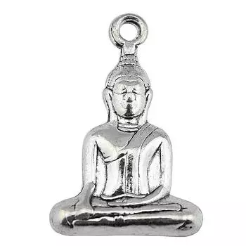 Винтажные ювелирные изделия, подвески Будды, компоненты для рукоделия, 2 шт.