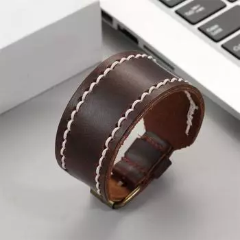 Винтажные ювелирные изделия ручной работы, плетение манжет, браслет из натуральной кожи для мужчин коричневый