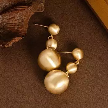 Винтажные ювелирные изделия с ощущением высокого класса, круглые серьги-подвески Vantage Size, модные серьги-кисточки в металлическом стиле