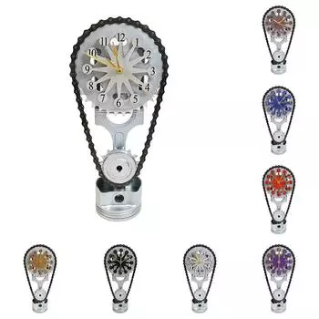 Винтажные вращающиеся часы, цепь синхронизации, ретро настольный орнамент, домашний офис синий