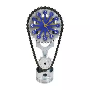 Винтажные вращающиеся часы, цепь синхронизации, ретро настольный орнамент, домашний офис красный