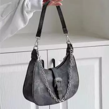Винтажные высококачественные сумки через плечо из искусственной кожи в стиле Y2k, женские сумки-хобо с цепочкой, модные сумки для женщин, новые