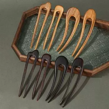 Винтажные заколки для волос U-образный хвостик для создания пучка головные уборы деревянные палочки для волос аксессуары для волос Brown-Style 6